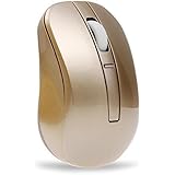Tonor&reg; Gold 2.4GHz Wireless Optical Mouse USB 2.0 Receiver for PC/Laptop/Computer Fashion Luxury Gold -12 months warranty.
