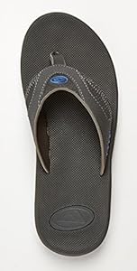 Reef Fanning Mens Flip Flops 14.0 Charcoal/Blue Pop