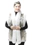 Natural Lynx Vest w/White Fox Tuxedo & Armholes