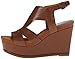 Nine West Women's Valonia Leather Wedge Sandal