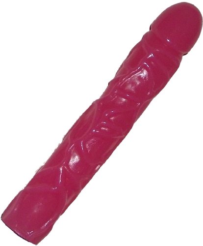 Classic 10 inch Realistic Cotton Candy Pink Jelly Veined Dong