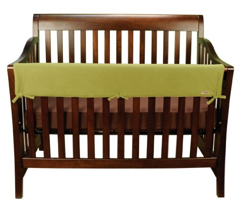 vocado Green Fleece 3 Piece CribWrap Convertible Crib Rail Cover Set