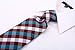Scott Allan Mens Plaid Necktie - Burgundy/Teal