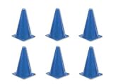 Champion Sports 9 Inch Colored Cones All Blue - Set of 6