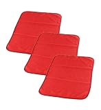 WINDOW CLEAN GLASS Waffle Weave -Streak Free Towel RED w/SILK EDGES 24″ x 16″