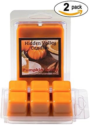 Pumpkin Spice ***2 Pack*** Double Scented Wax Melts. A true-to-life fragrance bursting with fresh pumpkin, mouthwatering notes of butter, sugar, and spices complete this irresistible bakery fragrance. You will receive 2 packs for a total 12 cubes which will throw 50+ hours of fragrance when melted in Scentsy®, Yankee Candle® or standard electric tart warmer.