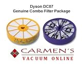 Dyson DC07 Combo Filter Package - Genuine Pre Post Filters From Carmens Vacuum