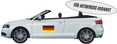 Haftfolie Deutschland Flagge, 200 x 300mm, selbsthaftend für Karosserie und Scheibe, EM 2012