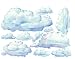Set of 10 Beautifully Painted Cloud Nursery Decals Wall Decor Sticker