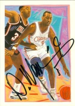 Danny Manning autographed Basketball Card (Los Angeles Clippers) 1990 Hoops #366