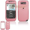 Nokia E71 Cell Phone Pink Rubber Feel Protective Case Faceplate Cover + Free LiveMyLife Wristband