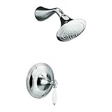 KOHLER K-T313-4P-SN Finial Traditional Rite-Temp Pressure-Balancing Shower Faucet Trim, Vibrant Poli
