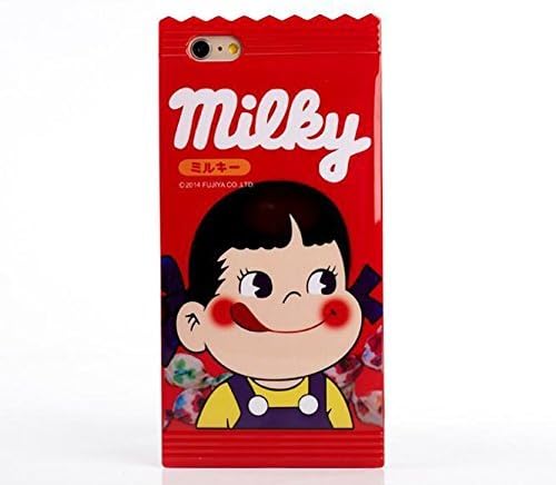 Soft TPU Case for Iphone 5/5S, Clear Unique Milky Candy Wrapper Design Japanese Cartoon Kawaii Style Girls Boy Kids Original Gift Box Fun Creative Cute Lovely Novelty Soft TPU Case For Apple iPhone 5/5S(Red Girl)