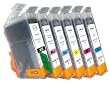 pripa 1 Satz = 6 kompatible CHIP Patronen - Black  Cyan  Photo-Cyan  Magente  Photo -Magenta  Yellow - fuer Canon Pixma iP 6600D  Canon Pixma iP 6700D. Sofortiges Einsetzen der Patrone ohne Adapter & kein Chipumbau. 100 % F�llstandsanzeige