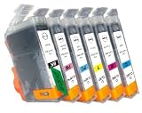 pripa 2 Satz = 12 kompatible CHIP Patronen je 2 x Black  Cyan  Photo-Cyan  Magente  Photo -Magenta  Yellow – fuer Canon Pixma iP 6600D  Canon Pixma iP 6700D. Sofortiges Einsetzen der Patrone ohne Adapter & kein Chipumbau. 100 % Füllstandsanzeige