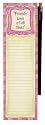 Wellspring Inspirational Magnetic Refrigerator Note Pad with Pencil, Christian Servants Heart, Friends Love at all Times