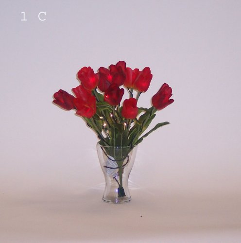 GKI Bethlehem Lighting 11-Stem 20-Light Tulip Bush, Red
