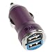 GTMax Metalic Purple 2-port USB Car Charger Adapter with 2a