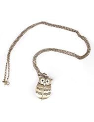 TOOGOO(R) Lovely Owl Style Delicate Design Pocket Watch with ChainRetro Style Pocket Watch, Gift Idea
