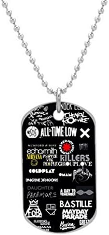 arctic monkeys, bands, coldplay, grunge Custom Dog Tag with Neck Chain, Aluminum Oval Dog Tag Necklace Design by Vingoo