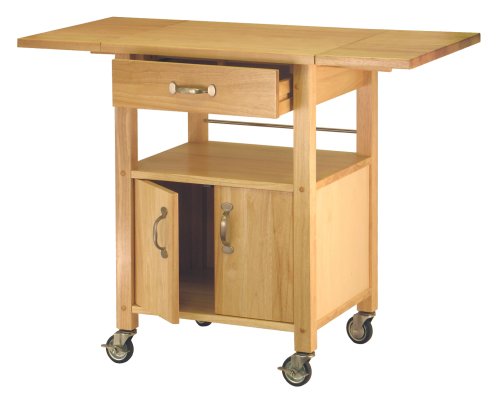Winsome Wood Drop-Leaf Kitchen Cart