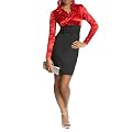 Damen Business Abendkleid Volantbluse 7 Farben Gr. 34-42