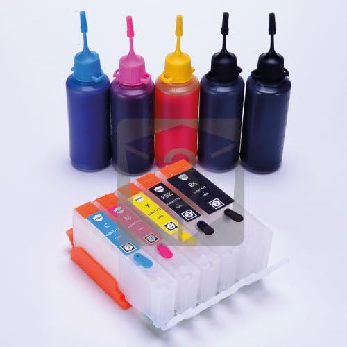 Refillable Ink Cartridge EDIBLE KIT for Canon PGI-250 CLI-251 PIXMA MG5420 MG5422 MG5520 MG5522 MG6420 MX722 MX922 IP7220