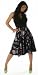 Exklusives Neckholder Satin/Chiffon Schwarz (6706)