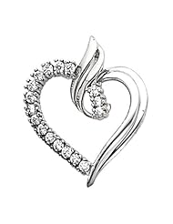 Platinum Diamond Heart Pendant - 0.34 Ct. -- LIFETIME WARRANTY