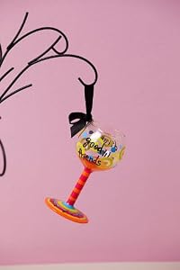 Good Friends Drink Alike! Stemware Glass Christmas Ornament