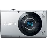 Canon PowerShot A3400 IS 16.0 MP Digital Camera with 5x Optical Image Stabilized Zoom 28mm Wide-Angle Lens with 720p HD Video Recording and 3.0-Inch Touch Panel LCD (Silver)