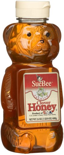 Sue Bee Clover Honey, 24-Ounce Squeeze Bears (Pack of 4)