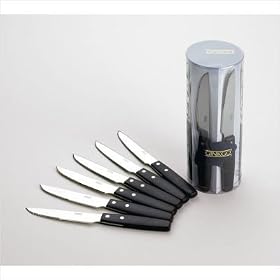 Ginkgo 079914144063 Stainless Steel Trattoria Steak Knives (Set of 6)