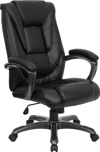 Black Leather Office Chair [GO-7194B-BK-GG]