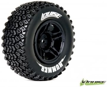 Louise RC #L-T3224SBTR Louise 1/10 SC-HUMMER Performance Short Cource Tire Soft / Black Rim / Mounted for Traxxas Slash