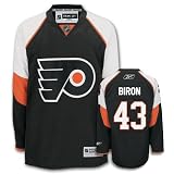 BIRON #43 Philadelphia Flyers RBK Premier NHL Hockey Jersey by Reebok (NHLPA Certified Custom Sewn Authentic Twill)