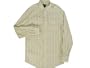 Claiborne Yarn Dyed Dobby Leno Stripe Woven Shirt Soft White M