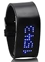Super Cool Black Watch - Japanese Style Blue LED Wristwatch - Ideal Goth Emo Alien ware accessory