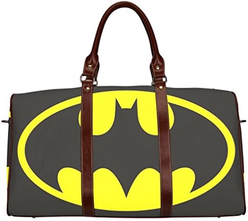 Fashion Waterproof Travel Bag Portable Handbag with Classical Batman Logo Pattern Print (Small)