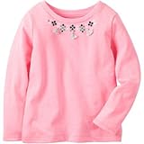 カーターズ Carter's/ ロングスリーブ インベリッシュ ネックレス ティ ピンク トップス長袖Tシャツ 5歳【並行輸入】