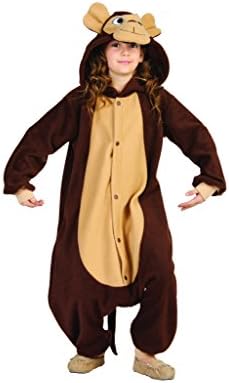 Monkey Funsies- Child Costume,Brown/Tan, Large(12-14)