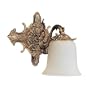 Crystorama 471-AB Baroque Ornate Solid Cast Brass Bath Bar In Antique Brass