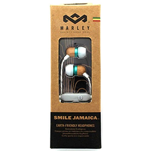 House of Marley EM-JE041-MN Smile Jamaica In-Ear Headphone with 1-Button Mic – Mint