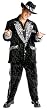 Adult Super Deluxe Big Daddy Pimp Costume in Black