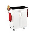 Kitchen Cart with Granite Top - White/ Black (Small)