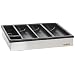San Jamar L1100 Black and Chrome Silverware Bin