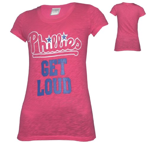 WOMENS Pink Victoria's Secret MLB Philadelphia Phillies T Shirt - Light Red (Size: L) at Amazon.com