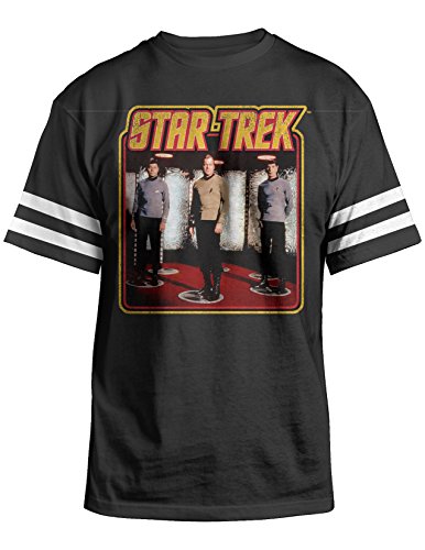 Star Trek Original Series Beam Spock Bones Kirk Mens Unisex T-Shirt Black