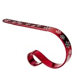 Mantle Clip Snowflake Stocking Holder - Red
