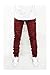 URBANJ MEN'S MAROON TWILL DISTRESSED SKINNY BIKER JEANS